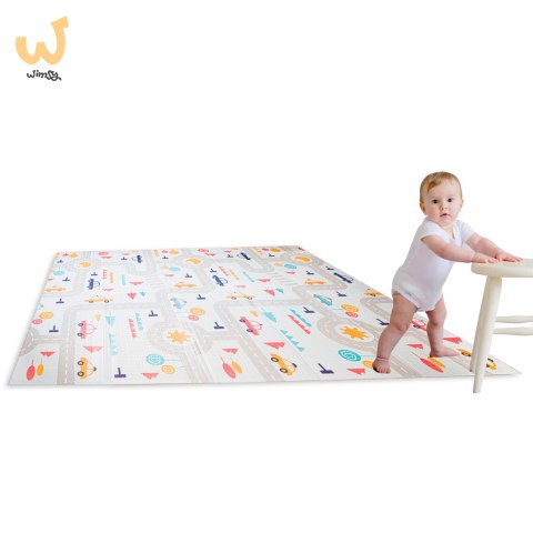 Mata edukacyjna dwustronna składana ulica las 177 x 198 x 1 cm Mata edukacyjna dwustronna składana ulica las 177 x 198 x 1 cm