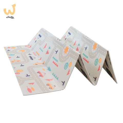 Mata edukacyjna dwustronna składana ulica las 177 x 198 x 1 cm Mata edukacyjna dwustronna składana ulica las 177 x 198 x 1 cm