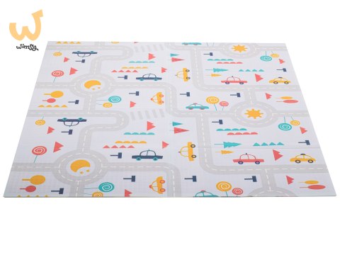 Mata edukacyjna piankowa dwustronna składana ulica las 177 x 158 cm Mata edukacyjna piankowa dwustronna składana ulica las 177 x 158 cm