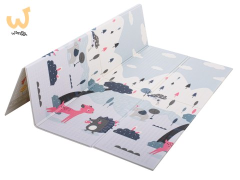 Mata edukacyjna piankowa dwustronna składana ulica las 177 x 158 cm Mata edukacyjna piankowa dwustronna składana ulica las 177 x 158 cm