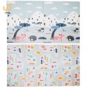 Mata edukacyjna piankowa dwustronna składana ulica las 177 x 158 cm