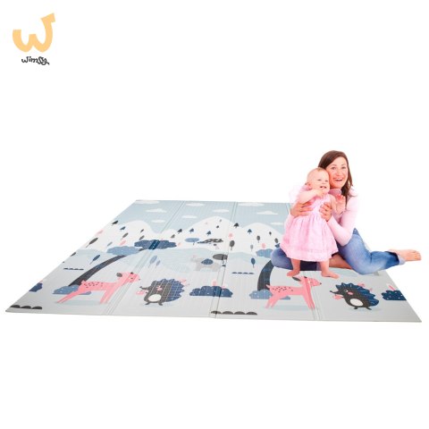Mata edukacyjna piankowa dwustronna składana ulica las 177 x 158 cm Mata edukacyjna piankowa dwustronna składana ulica las 177 x 158 cm