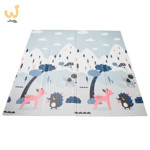 Mata edukacyjna piankowa dwustronna składana ulica las 177 x 158 cm Mata edukacyjna piankowa dwustronna składana ulica las 177 x 158 cm
