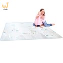 Mata edukacyjna piankowa miarka wzrostu szara 200 x 180 cm