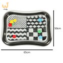 Mata wodna sensoryczna dmuchana dla niemowląt czarno-biała mix wzorów XXL 65x50 cm