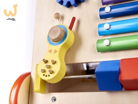 Pchacz chodzik drewniany kostka edukacyjna 6w1 Pchacz chodzik drewniany kostka edukacyjna 6w1