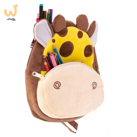 Plecak dla przedszkolaka do przedszkola pluszowy żyrafa 24cm Plecak dla przedszkolaka do przedszkola pluszowy żyrafa 24cm