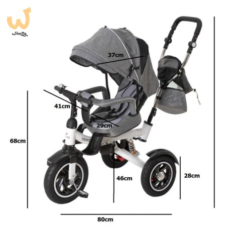 Rowerek Trójkołowy Trike Fix V3 szary Rowerek Trójkołowy Trike Fix V3 szary