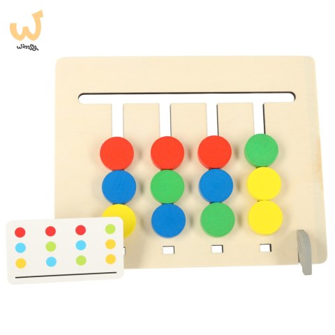 Zabawka edukacyjna drewniana dopasuj kolory owoce montessori Zabawka edukacyjna drewniana dopasuj kolory owoce montessori