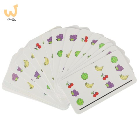 Zabawka edukacyjna drewniana dopasuj kolory owoce montessori Zabawka edukacyjna drewniana dopasuj kolory owoce montessori