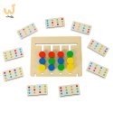 Zabawka edukacyjna drewniana dopasuj kolory owoce montessori