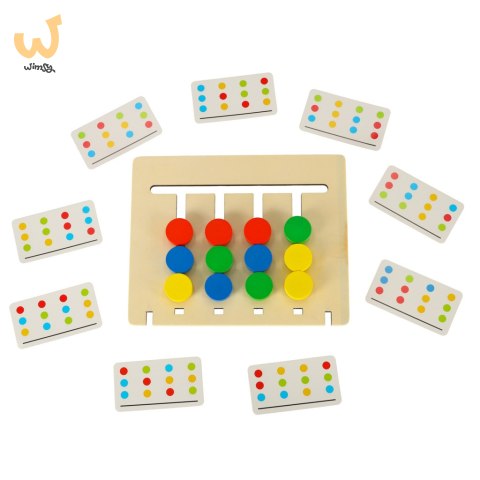 Zabawka edukacyjna drewniana dopasuj kolory owoce montessori Zabawka edukacyjna drewniana dopasuj kolory owoce montessori