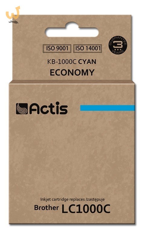 Actis KB-1000C Tusz (zamiennik Brother LC1000C/LC970C; Standard; 36 ml; niebieski)