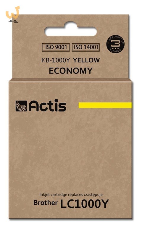 Actis KB-1000Y Tusz (zamiennik Brother LC1000Y/LC970Y; Standard; 36 ml; żółty)