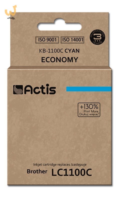 Actis KB-1100C Tusz (zamiennik Brother LC1100C/980C; Standard; 19 ml; niebieski) Actis KB-1100C Tusz (zamiennik Brother LC1100C/980C; Standard; 19 ml; niebieski)