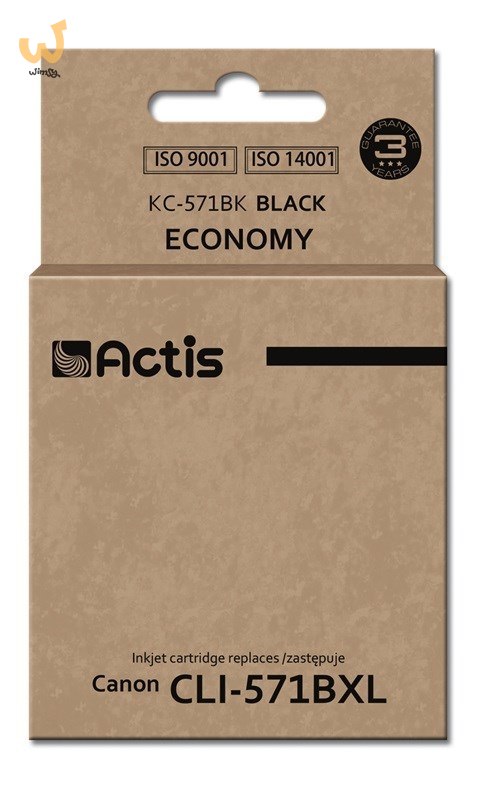 Actis KC-571BK Tusz (zamiennik Canon CLI-571BK; Standard; 12 ml; czarny) Actis KC-571BK Tusz (zamiennik Canon CLI-571BK; Standard; 12 ml; czarny)