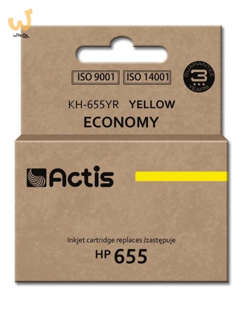 Actis KH-655YR Tusz (zamiennik HP 655 CZ112AE; Standard; 12 ml; żółty) Actis KH-655YR Tusz (zamiennik HP 655 CZ112AE; Standard; 12 ml; żółty)