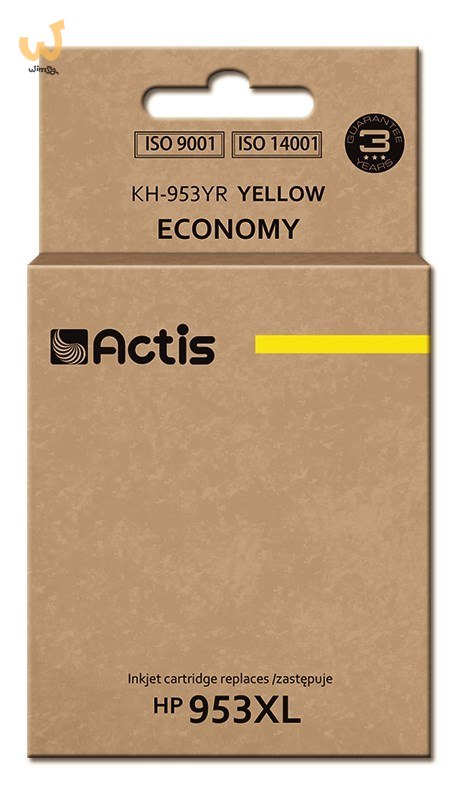 Actis KH-953YR Tusz (zamiennik HP 953XL F6U18AE; Standard; 25ml; żółty) - Nowy Chip Actis KH-953YR Tusz (zamiennik HP 953XL F6U18AE; Standard; 25ml; żółty) - Nowy Chip