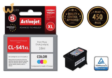 Activejet AC-541RX Tusz (zamiennik Canon CL-541XL; Premium; 18 ml; kolor) Activejet AC-541RX Tusz (zamiennik Canon CL-541XL; Premium; 18 ml; kolor)