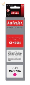 Activejet AC-G490M Tusz (zamiennik Canon GI-490M; Supreme; 70 ml; 7000 stron, czerwony)