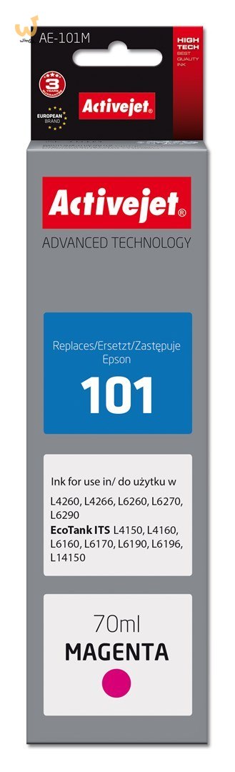 Activejet AE-101M Tusz (zamiennik Epson 101; Supreme; 70 ml; czerwony) Activejet AE-101M Tusz (zamiennik Epson 101; Supreme; 70 ml; czerwony)