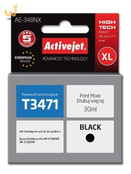 Activejet AE-34BNX Tusz (zamiennik Epson 34XL T3471; Supreme; 30 ml; czarny)