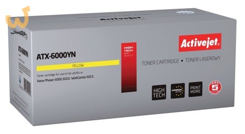 Activejet ATX-6000YN Toner (zamiennik Xerox 106R01633; Supreme; 1000 stron; żółty) Activejet ATX-6000YN Toner (zamiennik Xerox 106R01633; Supreme; 1000 stron; żółty)
