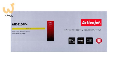 Activejet ATK-5160YN Toner (zamiennik Kyocera TK-5160Y; Supreme; 12000 stron; żółty) Activejet ATK-5160YN Toner (zamiennik Kyocera TK-5160Y; Supreme; 12000 stron; żółty)