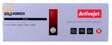 Activejet ATL-546BNXX Toner (zamiennik LEXMARK C546U1KG; Supreme; 8000 stron; czarny) Activejet ATL-546BNXX Toner (zamiennik LEXMARK C546U1KG; Supreme; 8000 stron; czarny)