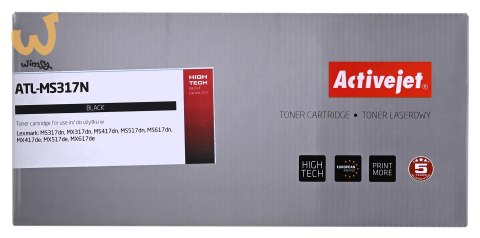 Activejet ATL-MS317N Toner (zamiennik do Lexmark 51B2000, Supreme; 2500 stron; czarny) Activejet ATL-MS317N Toner (zamiennik do Lexmark 51B2000, Supreme; 2500 stron; czarny)