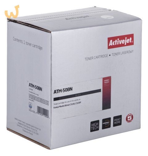 Activejet ATM-50BN Toner (zamiennik Konica Minolta TNP50K; Supreme; 6000 stron; czarny) Activejet ATM-50BN Toner (zamiennik Konica Minolta TNP50K; Supreme; 6000 stron; czarny)