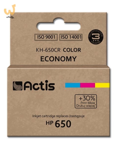 Actis KH-650CR Tusz (zamiennik HP 650 CZ102AE; Standard; 9 ml; kolor) Actis KH-650CR Tusz (zamiennik HP 650 CZ102AE; Standard; 9 ml; kolor)