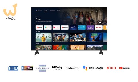 Telewizor TCL 40S5400 LED 40'' Full HD Android Dolby Digital DVB-T2 Srebrny Telewizor TCL 40S5400 LED 40'' Full HD Android Dolby Digital DVB-T2 Srebrny