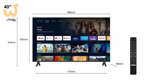 Telewizor TCL 40S5400 LED 40'' Full HD Android Dolby Digital DVB-T2 Srebrny Telewizor TCL 40S5400 LED 40'' Full HD Android Dolby Digital DVB-T2 Srebrny