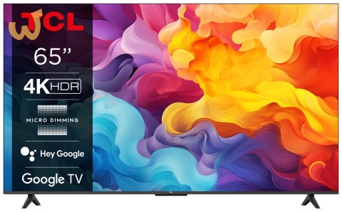 Telewizor TCL 65P655 LED 65'' 4K Ultra HD Google TV Dolby Audio DVB-T2 Czarny Telewizor TCL 65P655 LED 65'' 4K Ultra HD Google TV Dolby Audio DVB-T2 Czarny