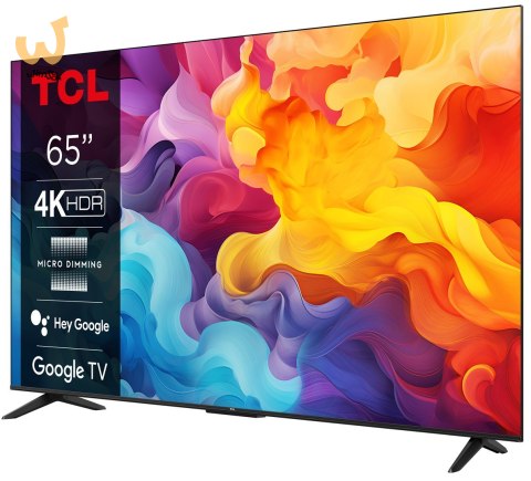 Telewizor TCL 65P655 LED 65'' 4K Ultra HD Google TV Dolby Audio DVB-T2 Czarny Telewizor TCL 65P655 LED 65'' 4K Ultra HD Google TV Dolby Audio DVB-T2 Czarny