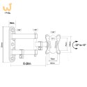 MACLEAN UCHWYT DO TELEWIZORA LUB MONITORA MAX. VESA 100X100, 13-32", 30KG, CZARNY MC-417