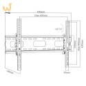 MACLEAN UCHWYT DO TV MAX VESA 600X400, 32-90", 80KG, REG. ODCHYLENIA +15°~-15° MC-421