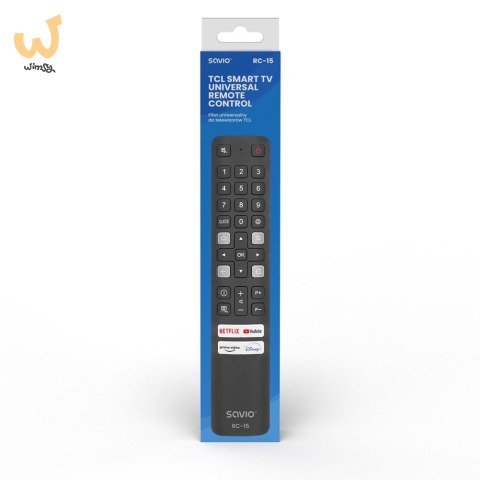 SAVIO PILOT UNIWERSALNY DO TV /ZAMIENNIK DO TV TCL - SMART TV RC-15 SAVIO PILOT UNIWERSALNY DO TV /ZAMIENNIK DO TV TCL - SMART TV RC-15