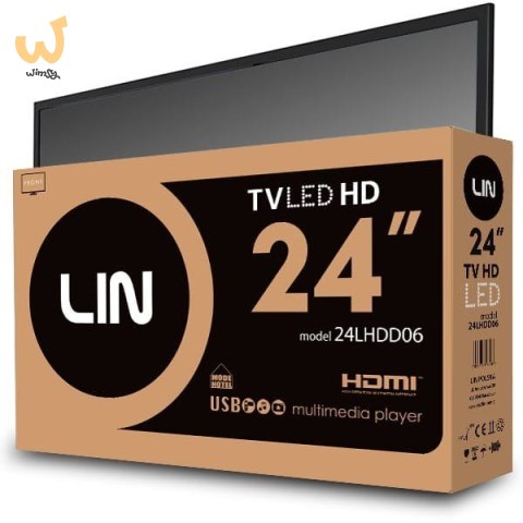 Telewizor Lin 24LHDD06 LED 24'' HD Ready DVB-T2 Czarny Telewizor Lin 24LHDD06 LED 24'' HD Ready DVB-T2 Czarny