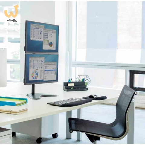 Fellowes Ergonomia wolnostojące ramię na 2 monitory - pionowe Seasa - dawne Professional Series™ Fellowes Ergonomia wolnostojące ramię na 2 monitory - pionowe Seasa - dawne Professional Series™