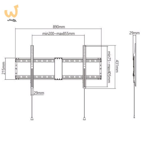 GEMBIRD UCHWYT ŚCIENNY LCD 43-90 VESA MAX 800 X 400MM, DO 70KG GEMBIRD UCHWYT ŚCIENNY LCD 43-90 VESA MAX 800 X 400MM, DO 70KG