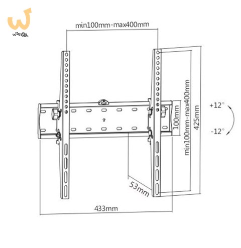 GEMBIRD UCHWYT ŚCIENNY REGULOWANY LCD 32-55 VESA MAX 400 X 400MM, DO 40KG GEMBIRD UCHWYT ŚCIENNY REGULOWANY LCD 32-55 VESA MAX 400 X 400MM, DO 40KG