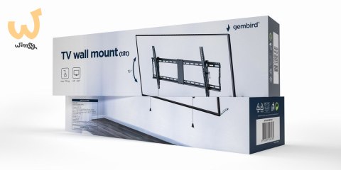 GEMBIRD UCHWYT ŚCIENNY REGULOWANY LCD 43-90 VESA MAX 800 X 400MM, DO 70KG GEMBIRD UCHWYT ŚCIENNY REGULOWANY LCD 43-90 VESA MAX 800 X 400MM, DO 70KG