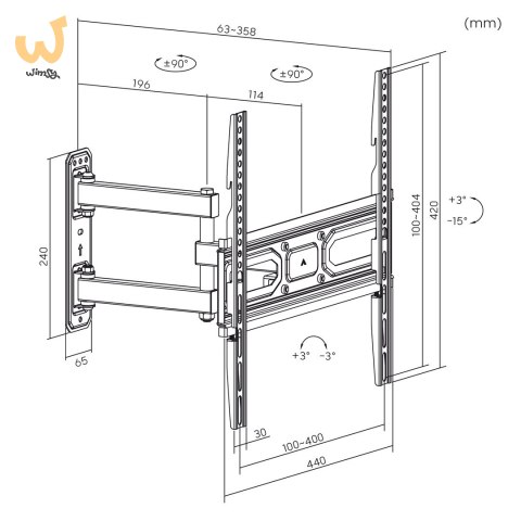 MACLEAN UCHWYT DO TELEWIZORA 33-55" 35KG MC-647N MACLEAN UCHWYT DO TELEWIZORA 33-55" 35KG MC-647N