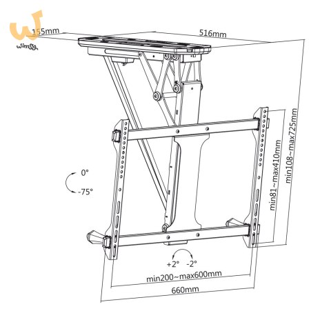 MACLEAN UCHWYT DO TV ELEKTRYCZNY SUFITOWY 32"-70" 35KG MC-880T MACLEAN UCHWYT DO TV ELEKTRYCZNY SUFITOWY 32"-70" 35KG MC-880T