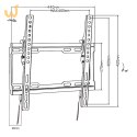 MACLEAN UCHWYT DO TV MAX VESA 400X400, 32-70", 45KG, REG. ODCHYLENIA +0°~-10°, MC-412