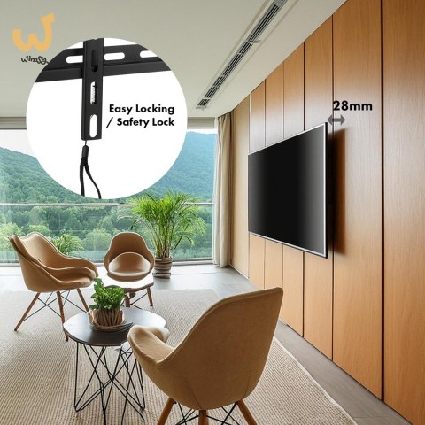 MACLEAN UCHWYT DO TV MAX VESA 600X400, 32-80", 45KG, REG. ODCHYLENIA +0°~-10° MC-413 MACLEAN UCHWYT DO TV MAX VESA 600X400, 32-80", 45KG, REG. ODCHYLENIA +0°~-10° MC-413