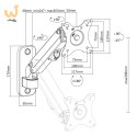 MACLEAN UCHWYT NAŚCIENNY MONITORA 17"-27" SPRĘŻYNA GAZOWA MAX 7KG MC-458