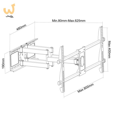 MONTIS UCHWYT DO TELEWIZORA 37"-85" MT079 LOGAN / CZARNY BIG SCREEN TV. MONTIS UCHWYT DO TELEWIZORA 37"-85" MT079 LOGAN / CZARNY BIG SCREEN TV.